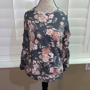 Naïf Rose Print Long Sleeve Top